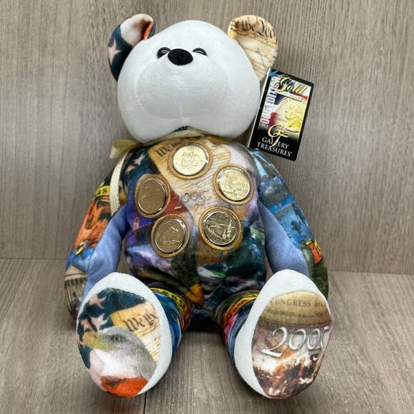 Gallery Treasures 5 Gold Coin Bear 2005 Edition State Quarter Collection White - Picture 4 of 10
